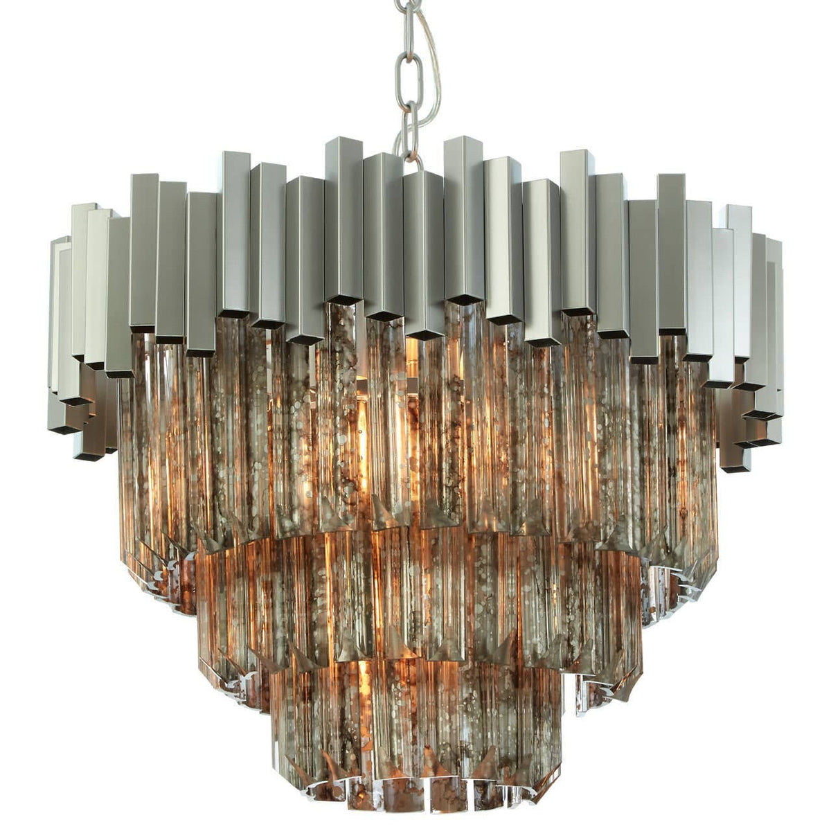 Noosa & Co. Lighting Lustra Small Nickel Painted Chandelier House of Isabella UK