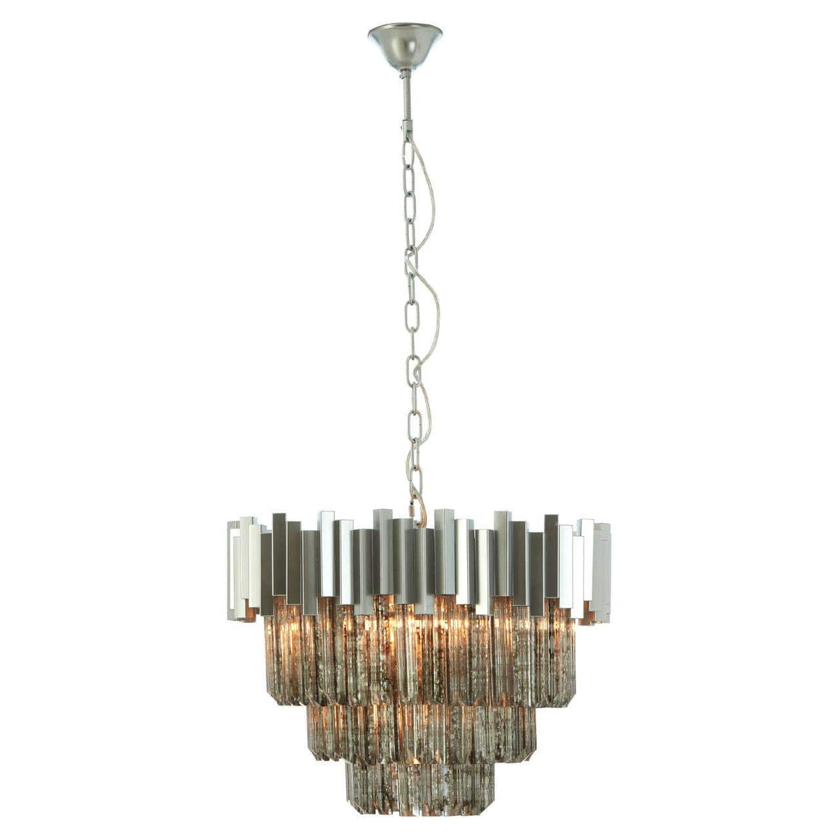 Noosa & Co. Lighting Lustra Small Nickel Painted Chandelier House of Isabella UK