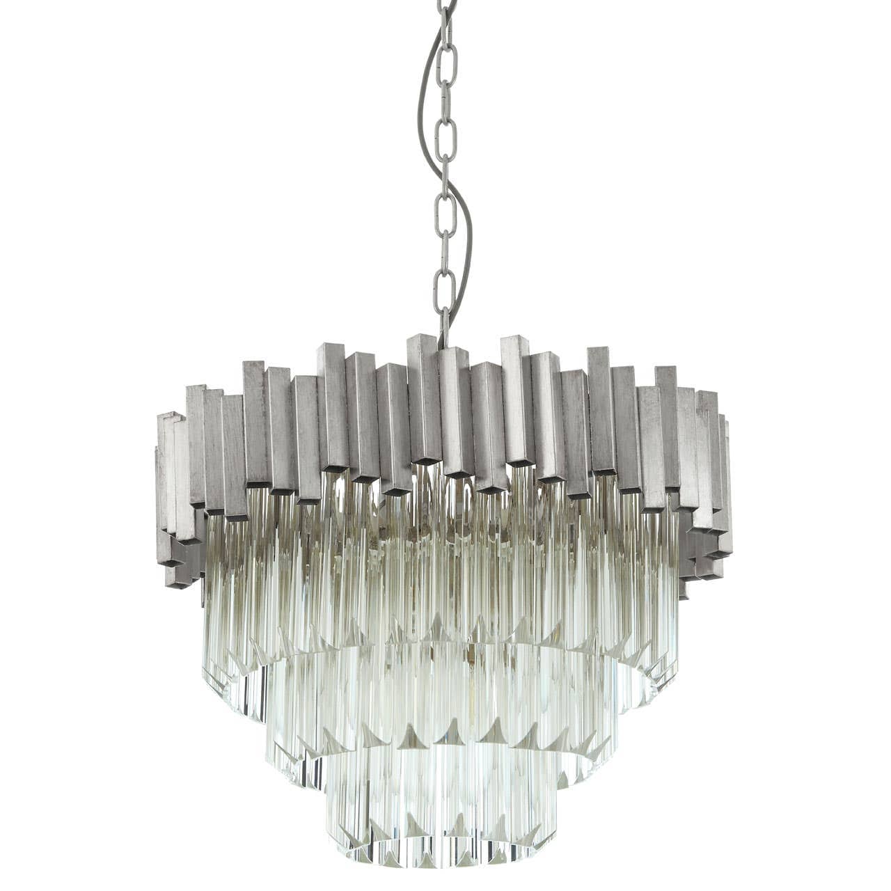 Noosa & Co. Lighting Lustra Small Silver Finish Chandelier House of Isabella UK