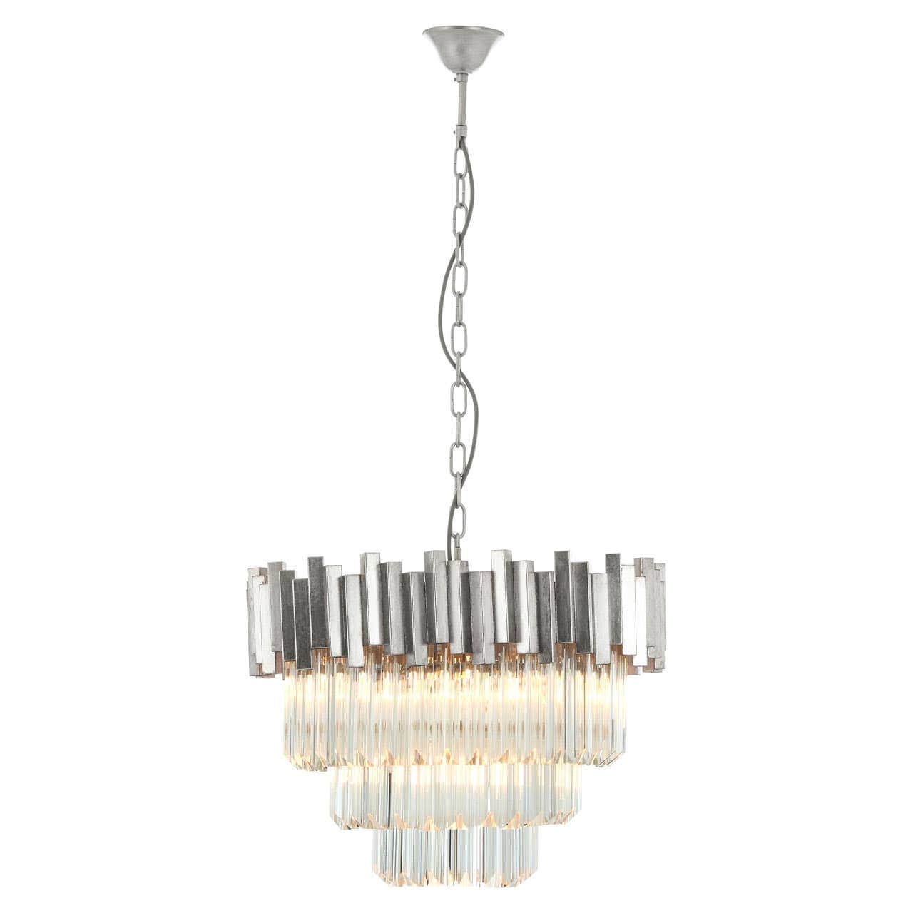 Noosa & Co. Lighting Lustra Small Silver Finish Chandelier House of Isabella UK