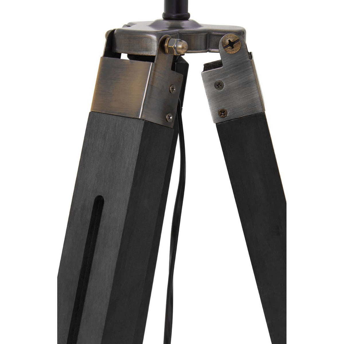 Malvern Tripod Floor Lamp With Black Base.