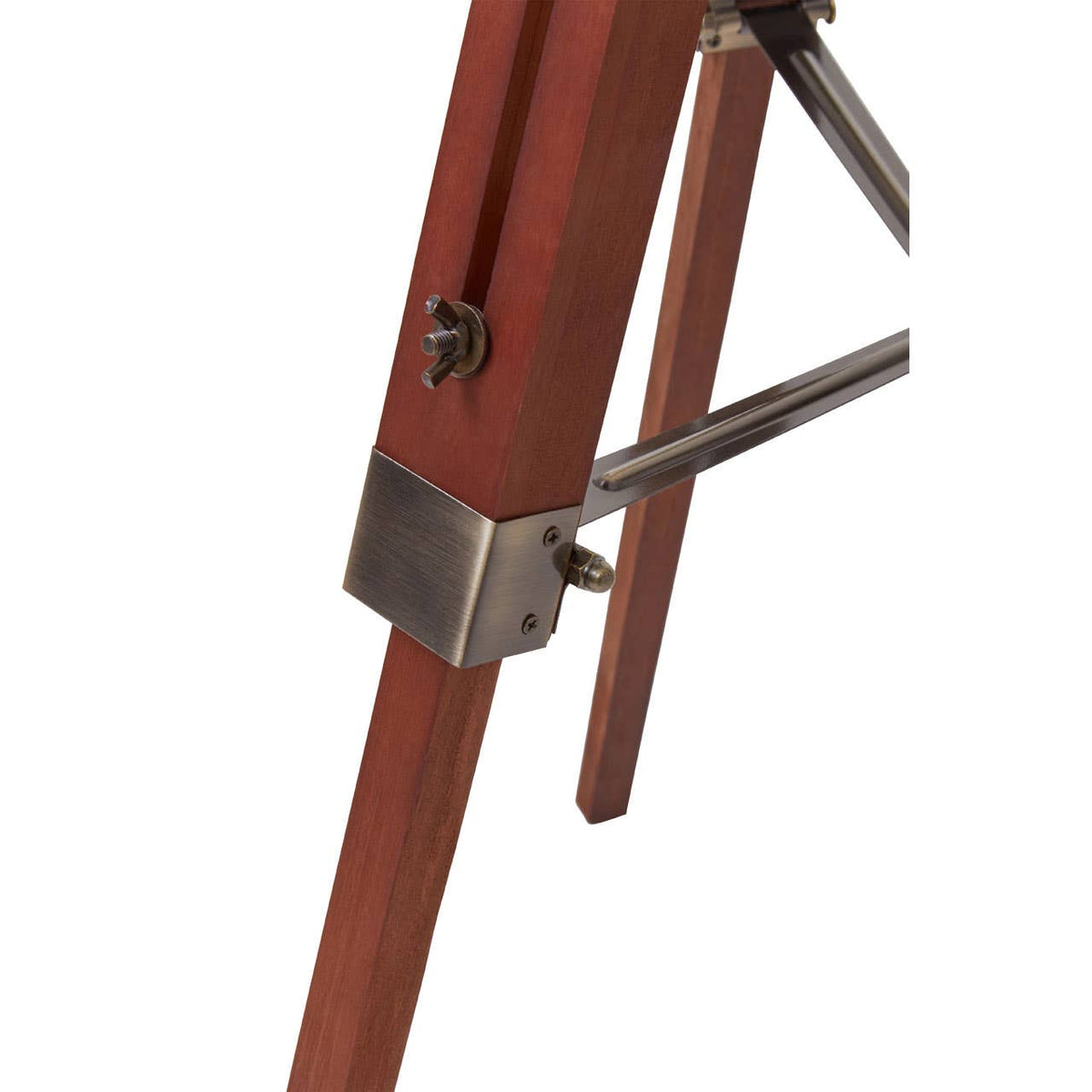 Malvern Tripod Floor Lamp With Brown Base.