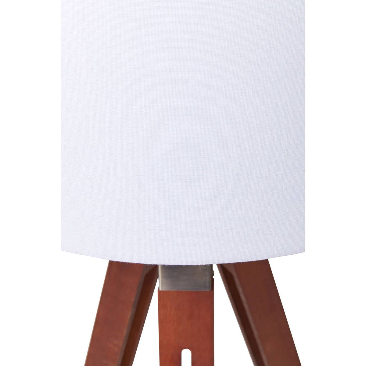 Malvern Tripod Floor Lamp With Brown Base.