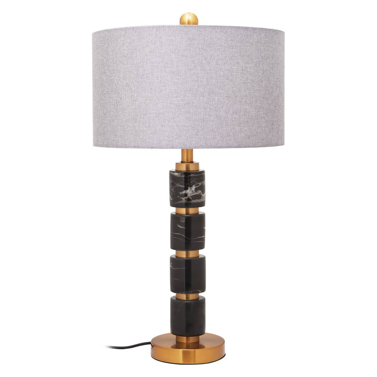 Marmo Grey Fabric Shade Table Lamp.