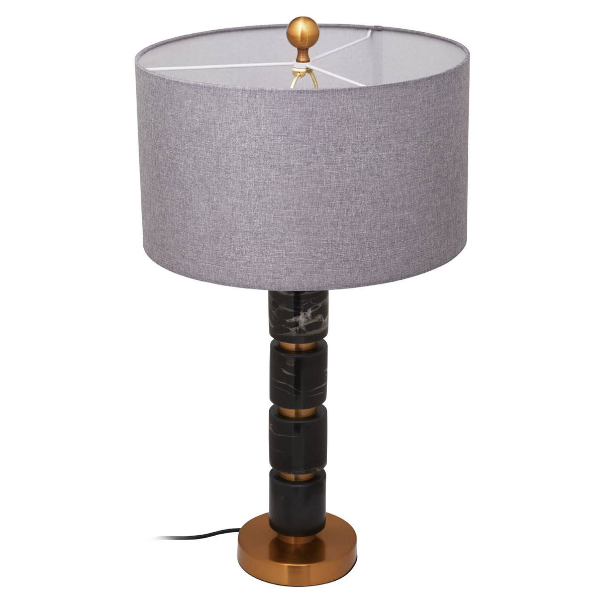 Marmo Grey Fabric Shade Table Lamp.