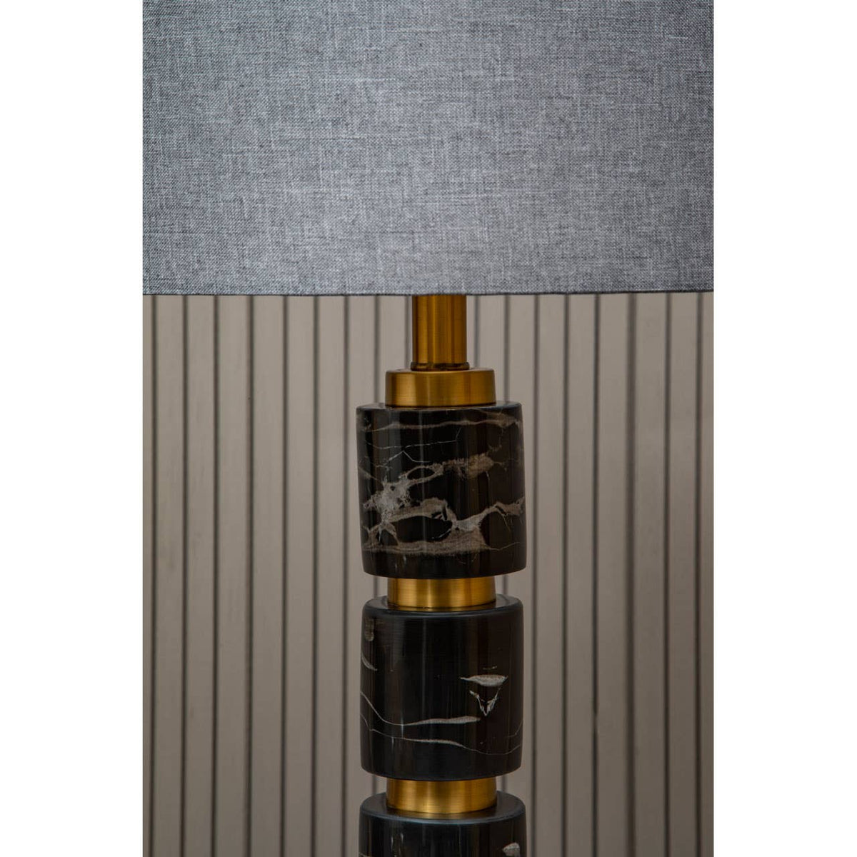 Marmo Grey Fabric Shade Table Lamp.