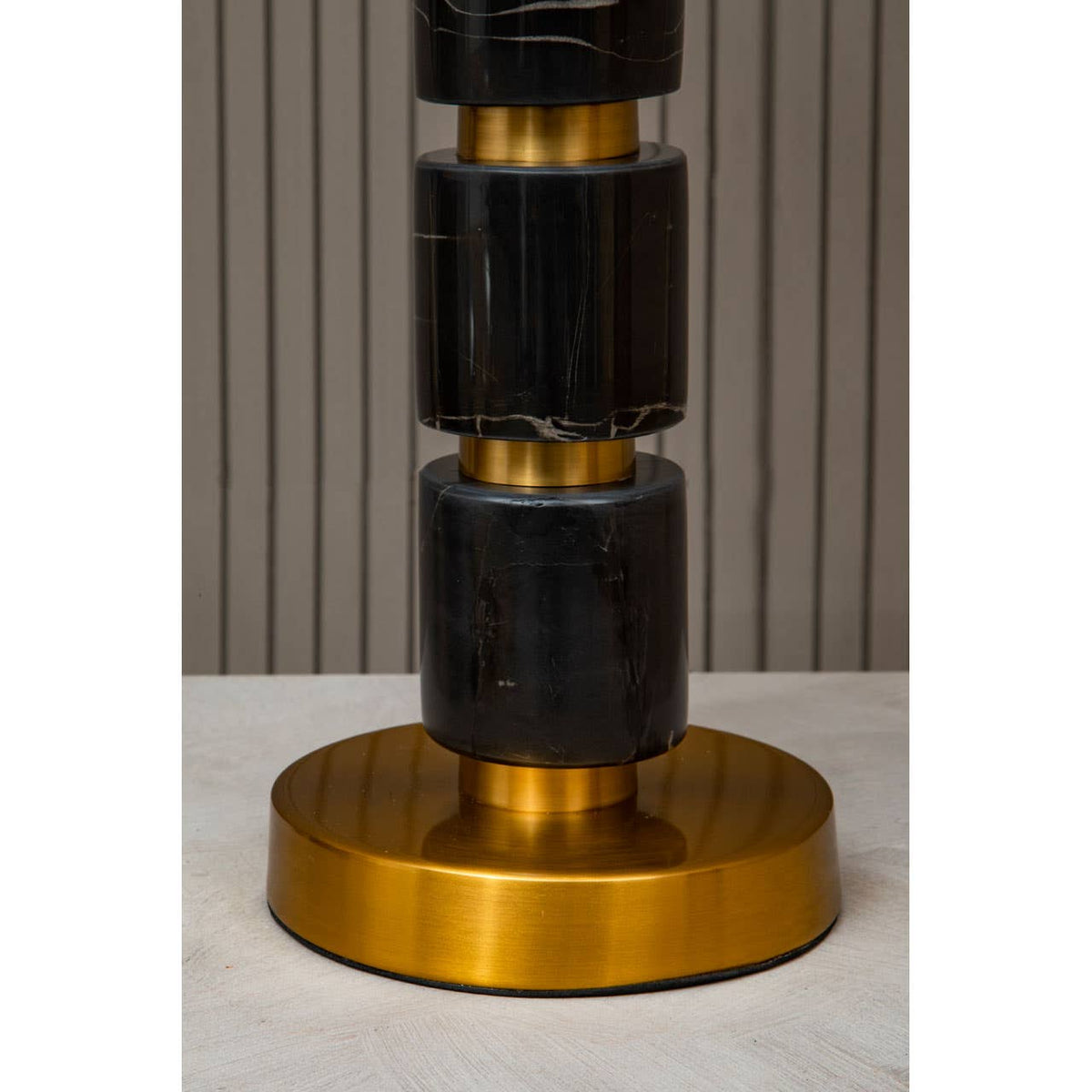 Marmo Grey Fabric Shade Table Lamp.