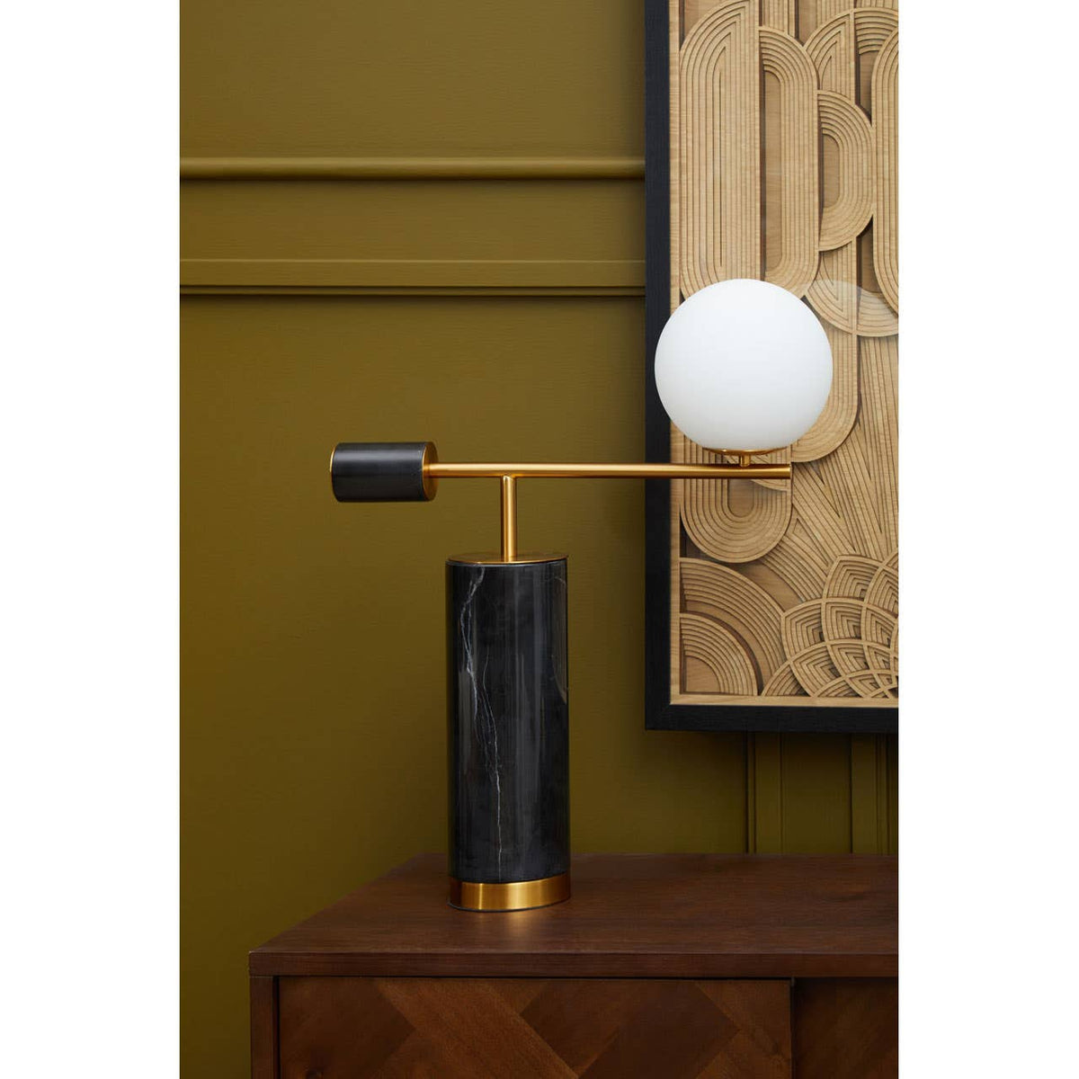 Marmo White Shade Table Lamp.