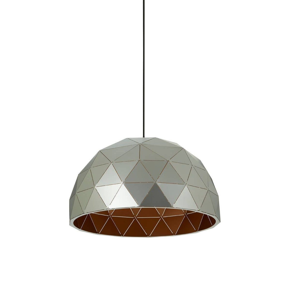 Mateo Large Silver Dome Pendant Light.