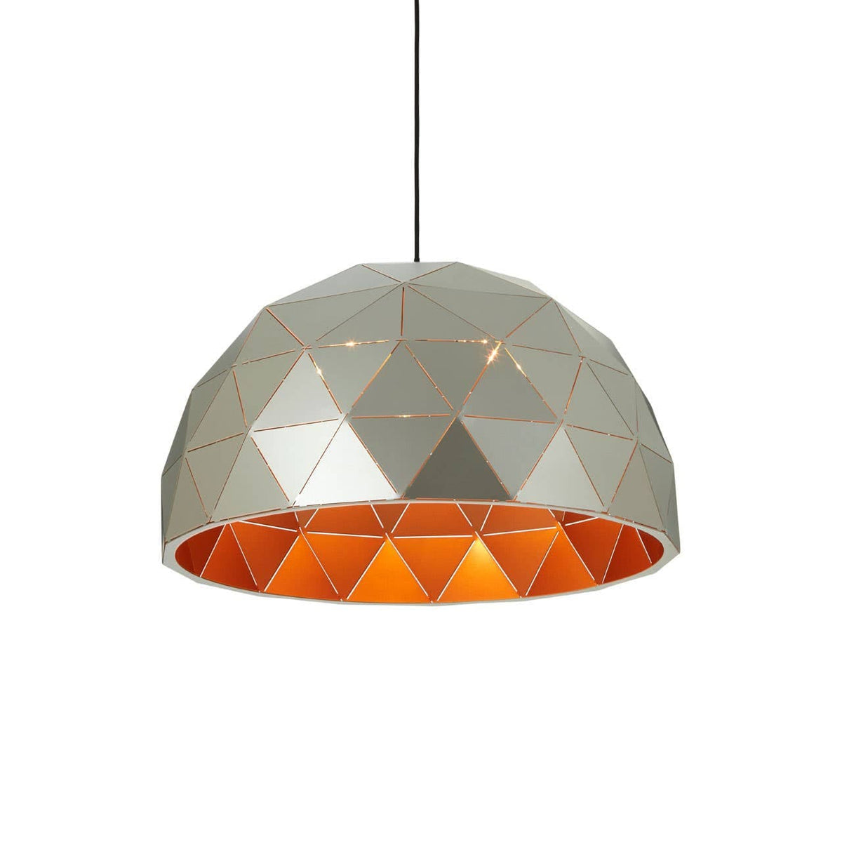 Mateo Large Silver Dome Pendant Light.