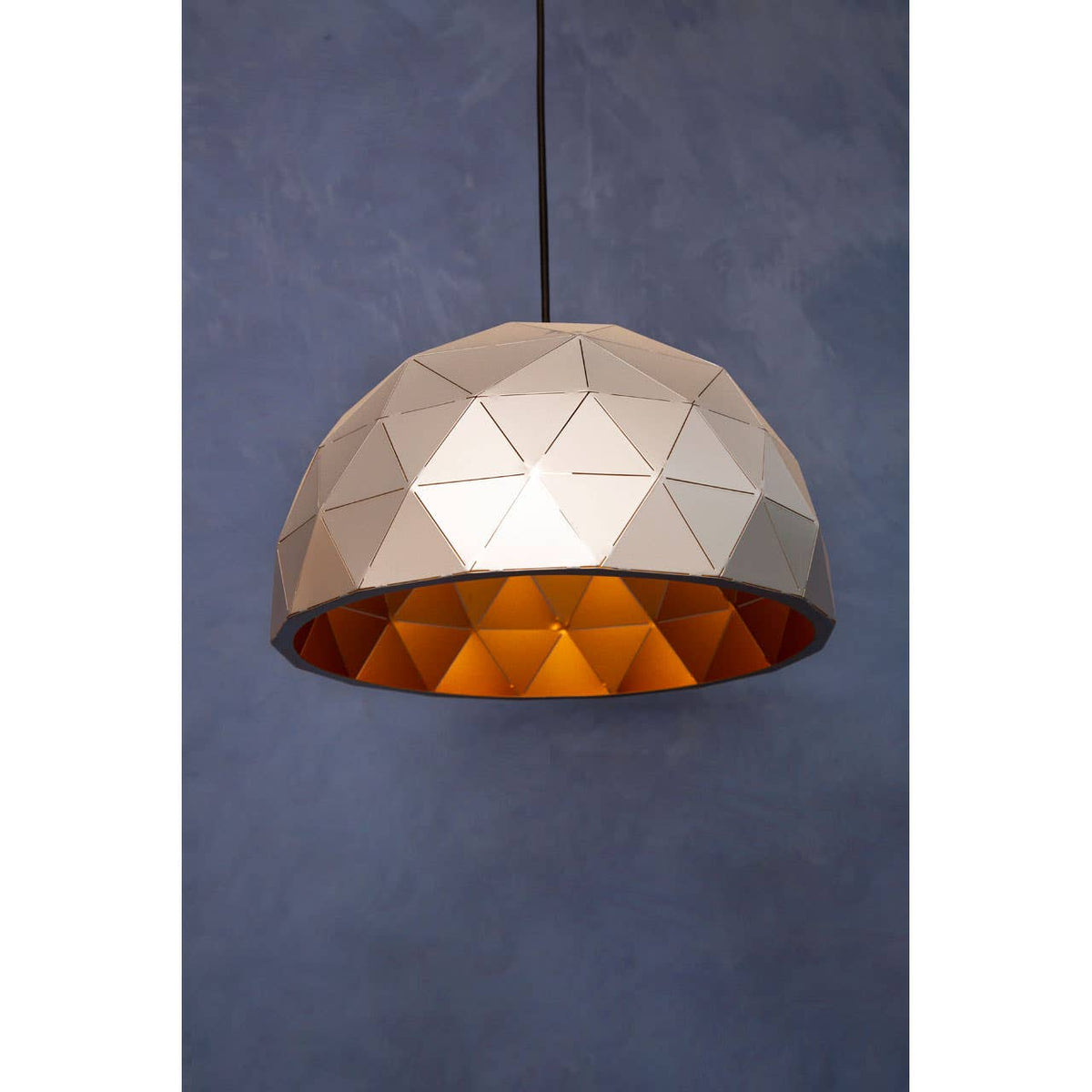 Mateo Large Silver Dome Pendant Light.