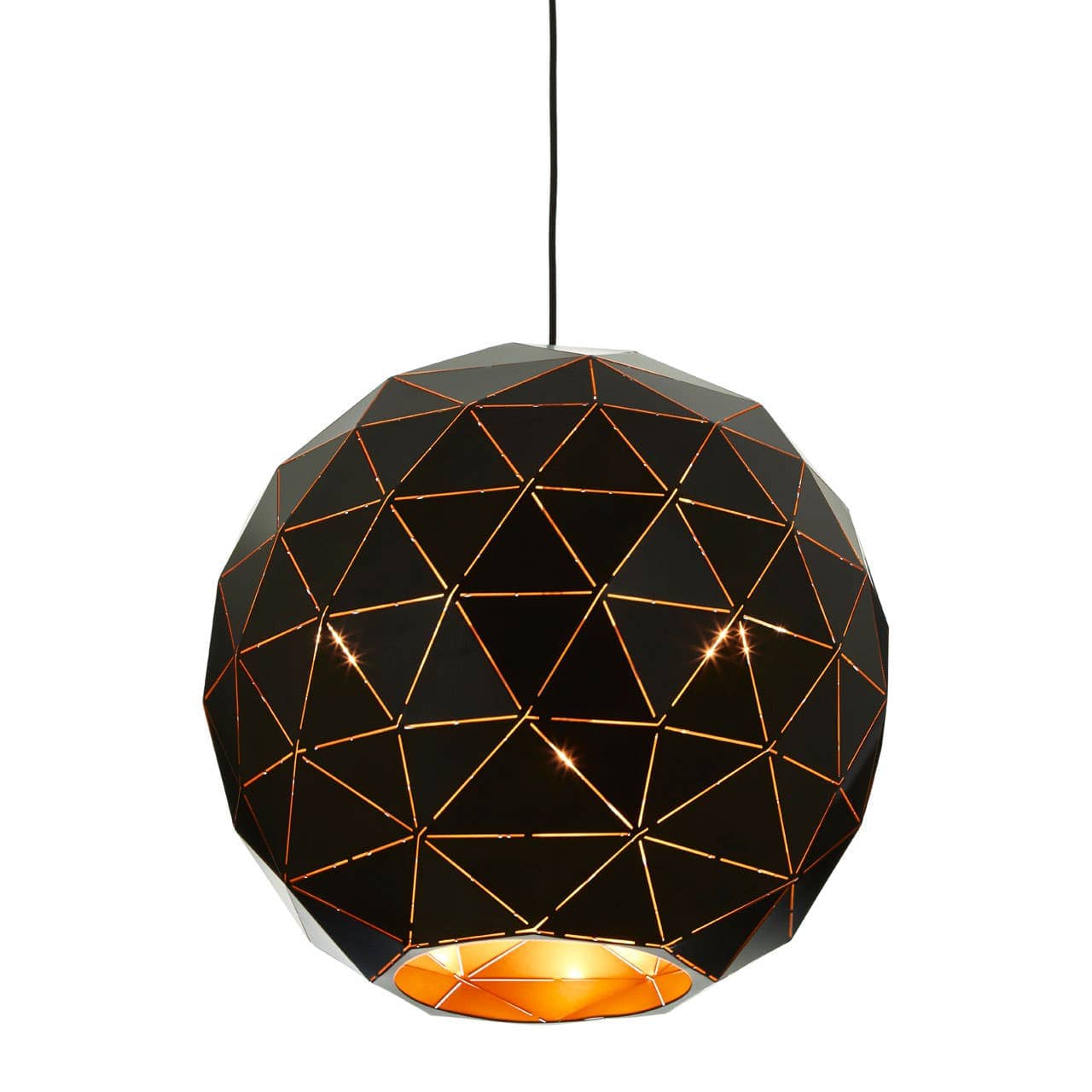 Noosa & Co. Lighting Mateo Medium Black and Copper Pendant Light House of Isabella UK