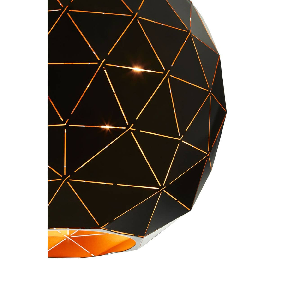 Mateo Medium Black and Copper Pendant Light.