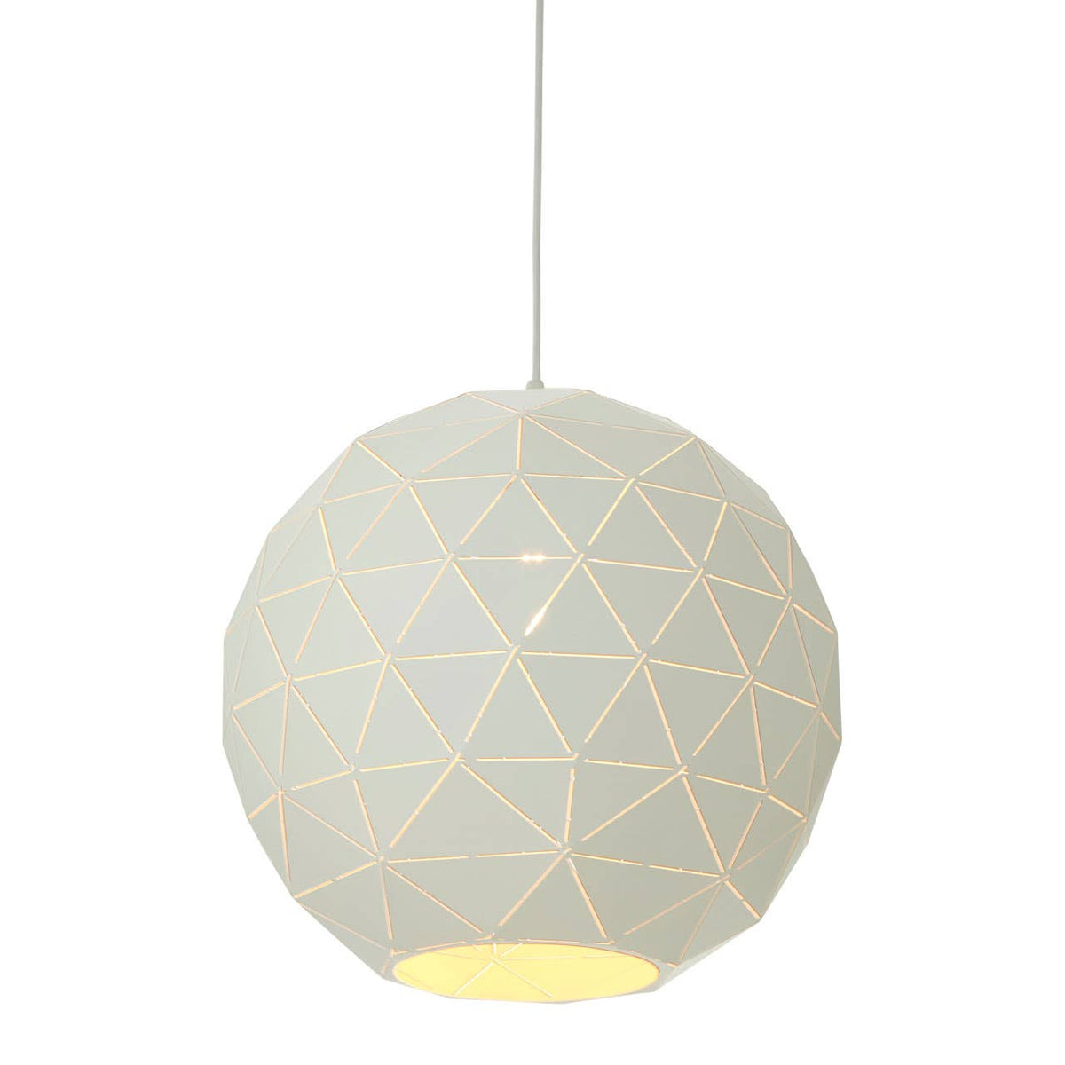 Mateo Small White Pendant Light.