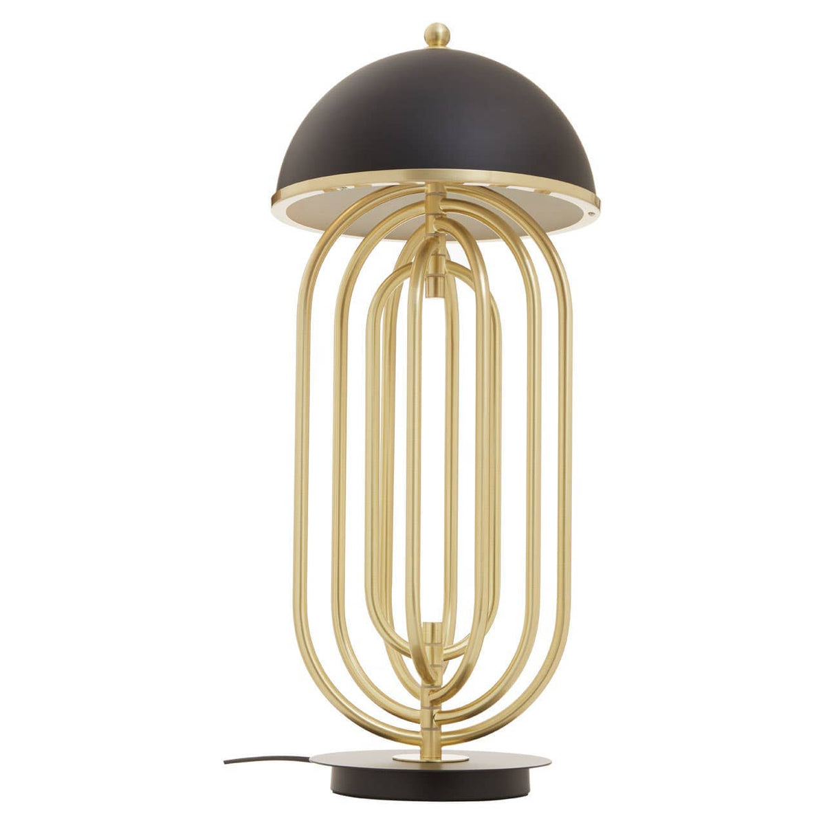 Metropolis Table Lamp With Black Shade.