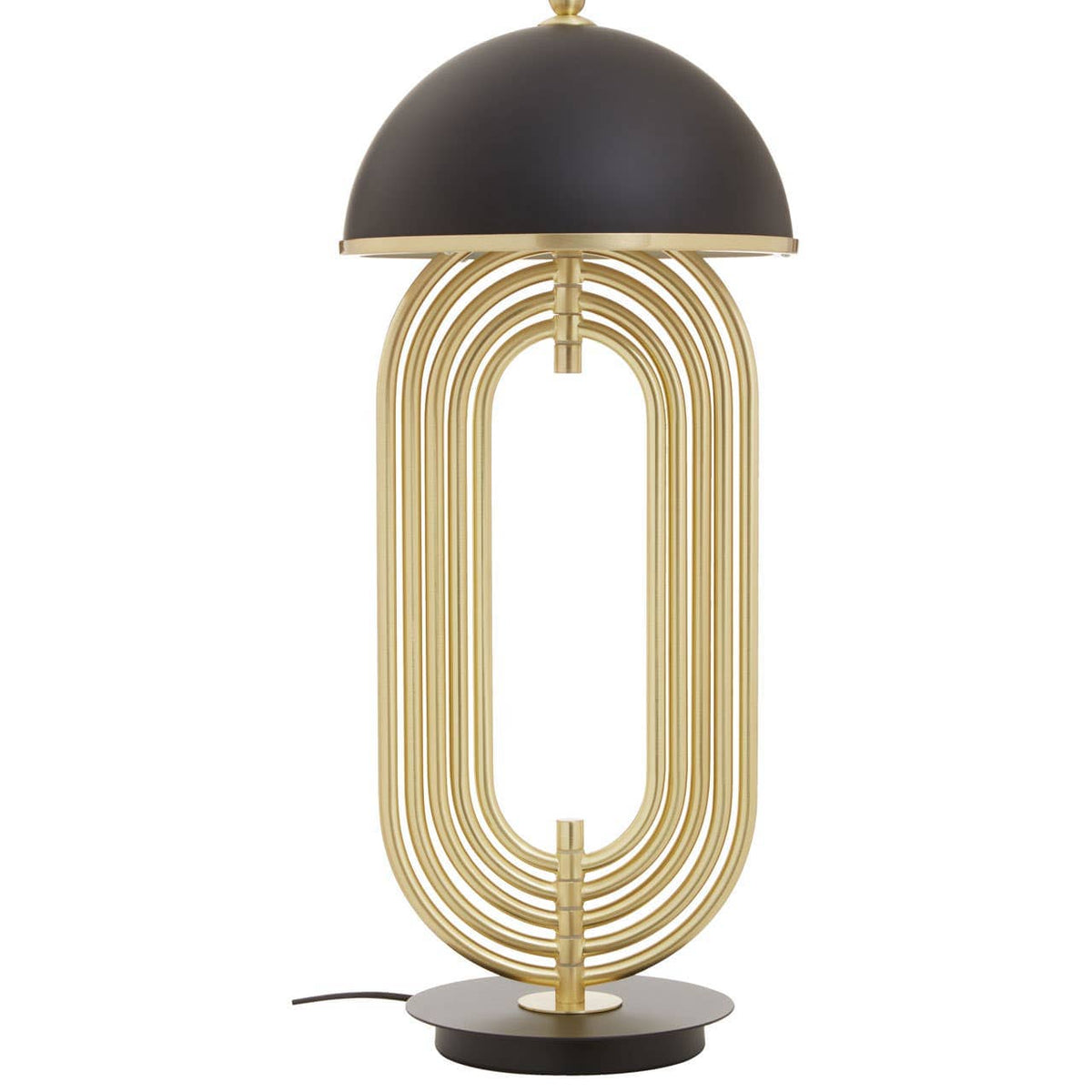 Metropolis Table Lamp With Black Shade.
