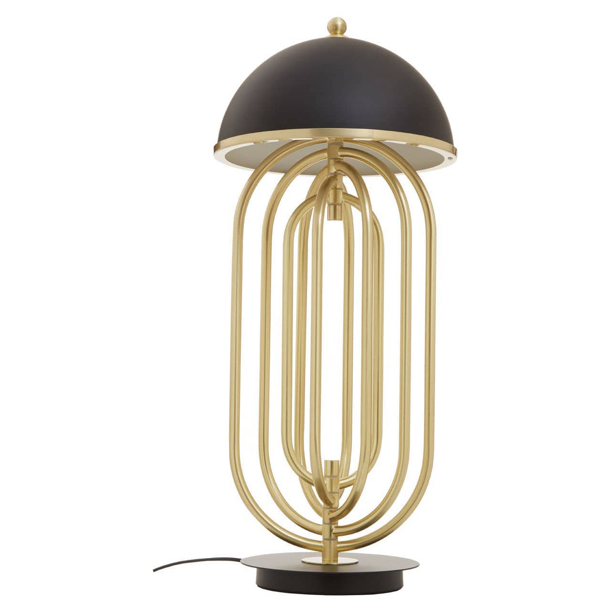 Metropolis Table Lamp With Black Shade.