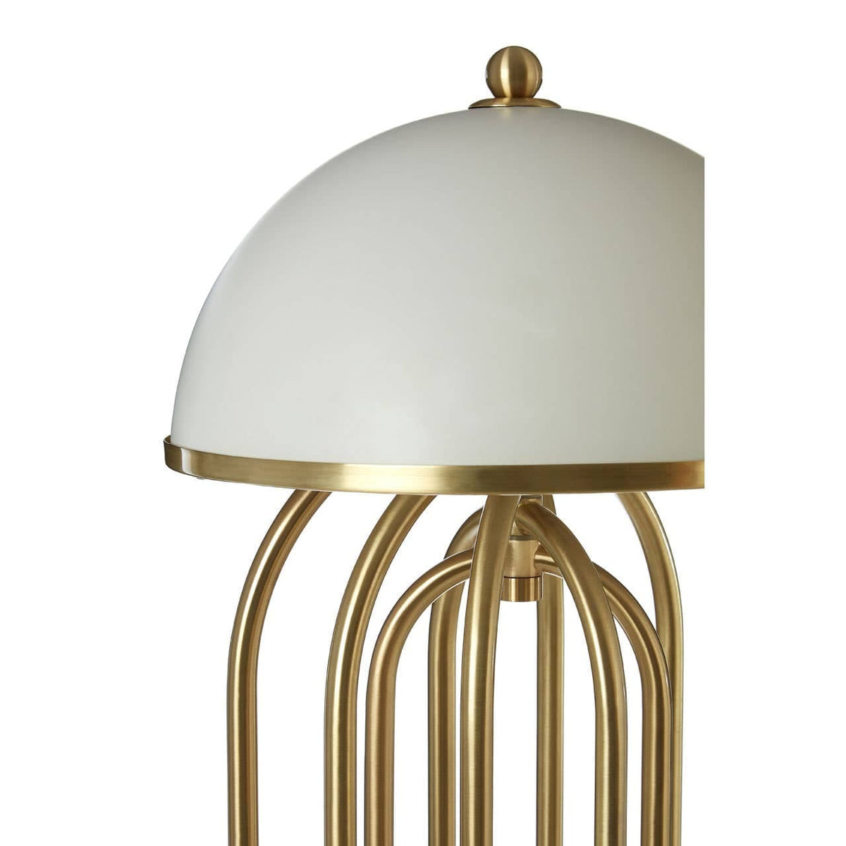 Metropolis Table Lamp With White Shade.