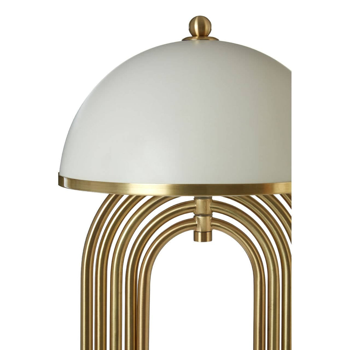Metropolis Table Lamp With White Shade.
