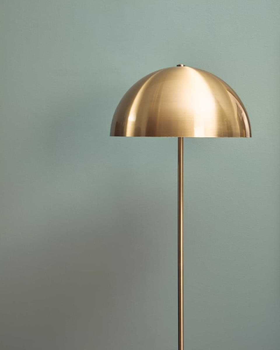 Murdoch Brushed Brass Metal Floor Lamp.