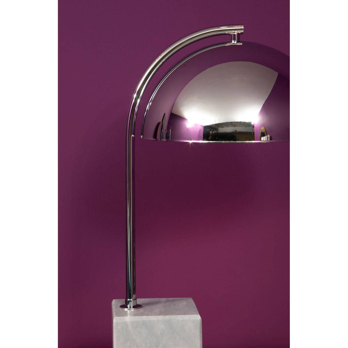 Murdoch Table Lamp With Chrome Shade.