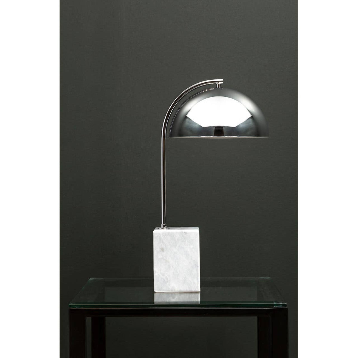Murdoch Table Lamp With Chrome Shade.