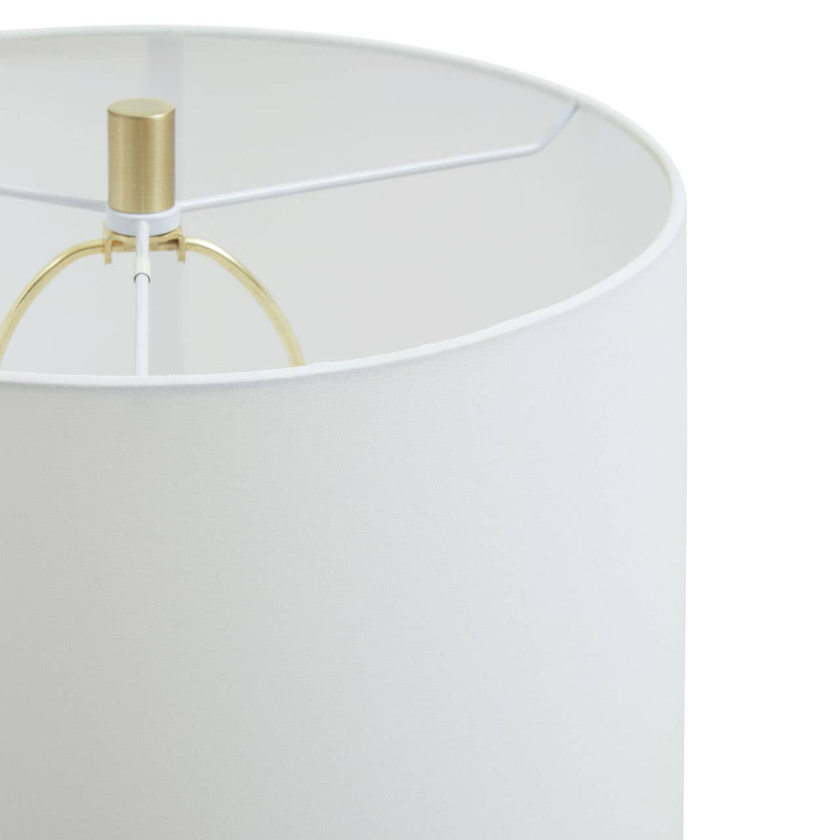 Nadia White Fabric Shade Table Lamp.