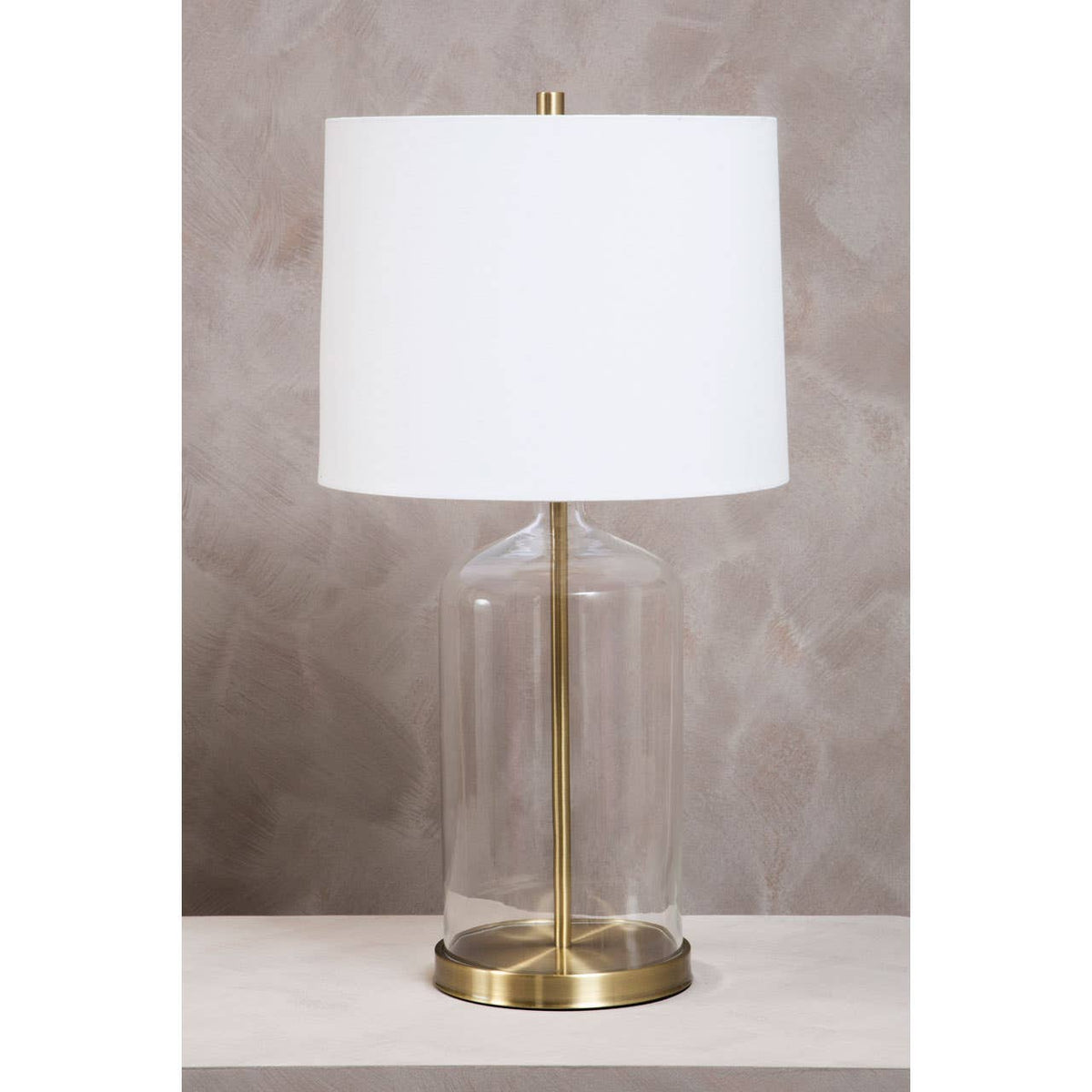 Nadia White Fabric Shade Table Lamp.
