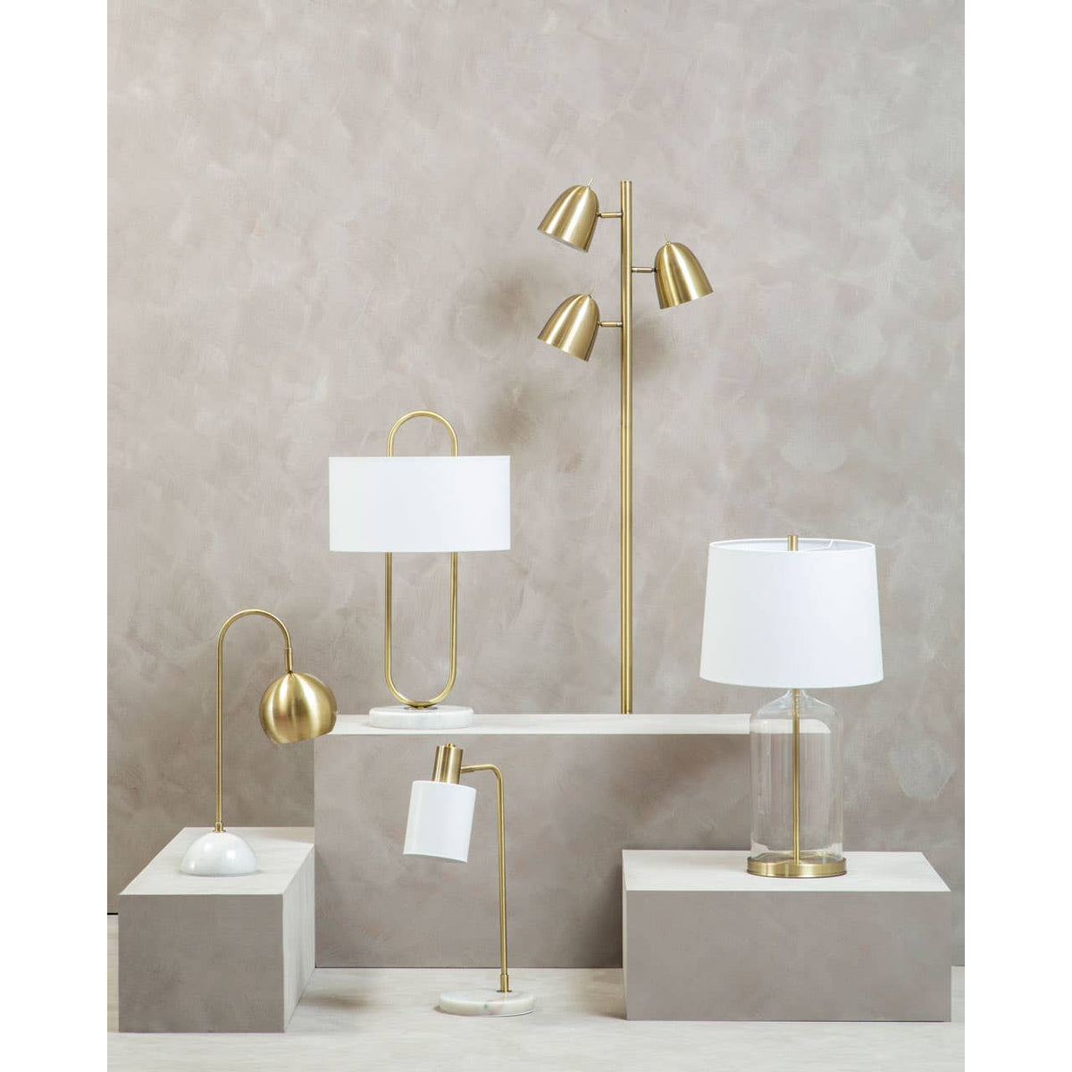 Nadia White Fabric Shade Table Lamp.