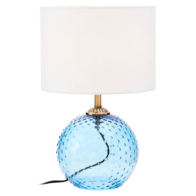 Noosa & Co. Lighting Noa Blue Glass Table Lamp House of Isabella UK