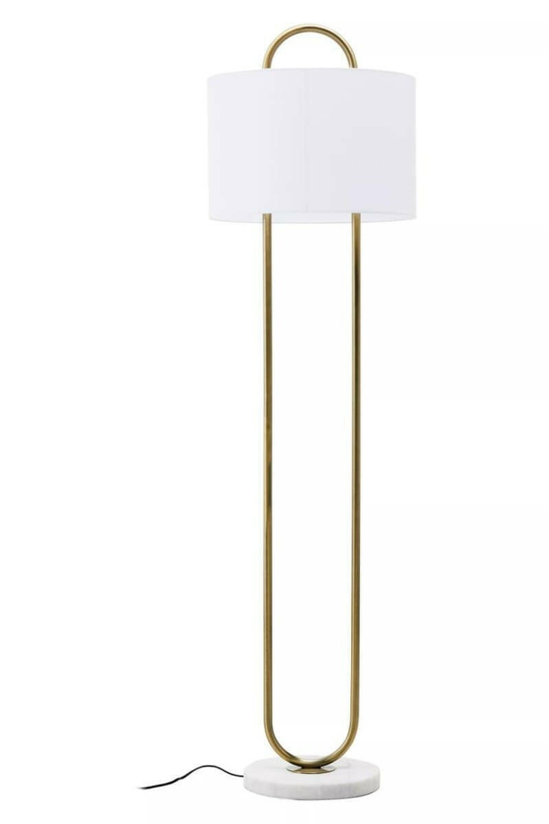 Nolan White And Gold Floor Lamp.