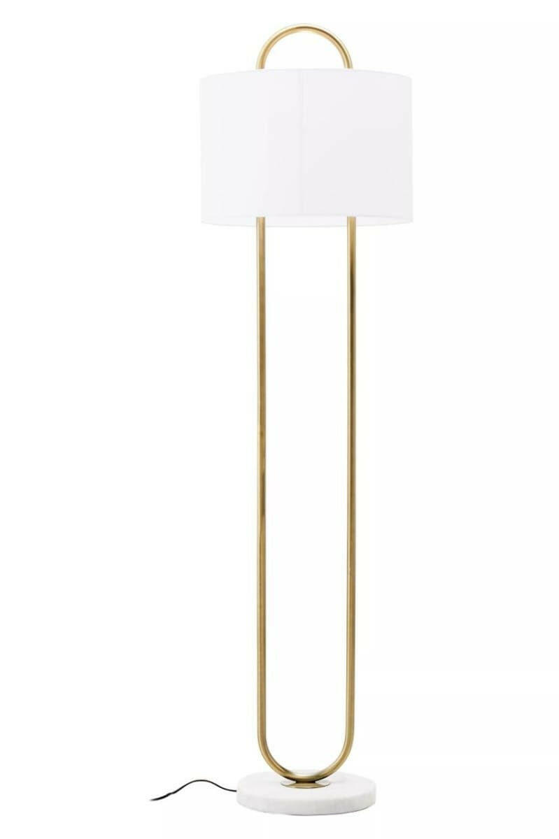 Nolan White And Gold Floor Lamp.