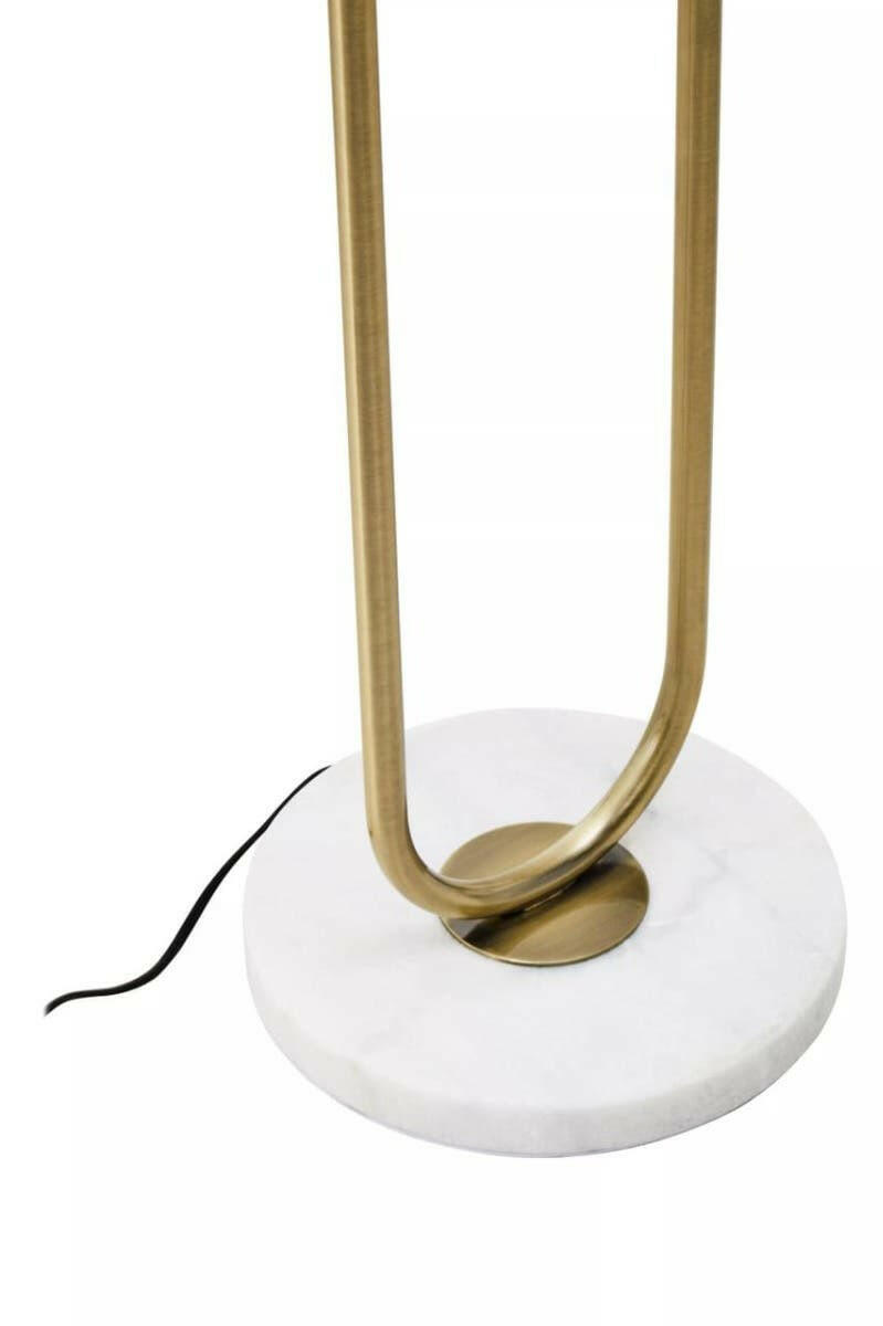 Nolan White And Gold Floor Lamp.