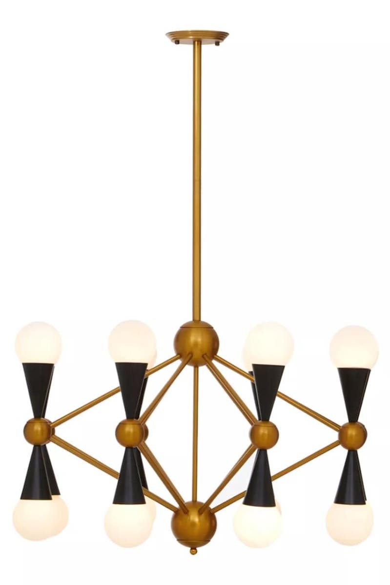 Noosa & Co. Lighting Orko Brass And Black Metal Pendant Light House of Isabella UK