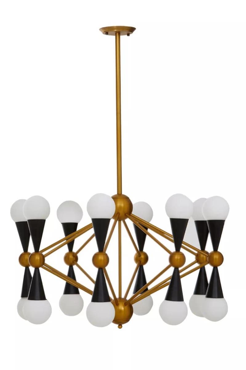 Orko Brass And Black Metal Pendant Light.