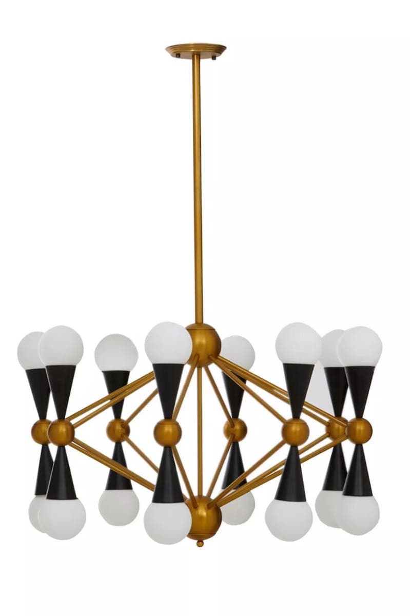 Noosa & Co. Lighting Orko Brass And Black Metal Pendant Light House of Isabella UK