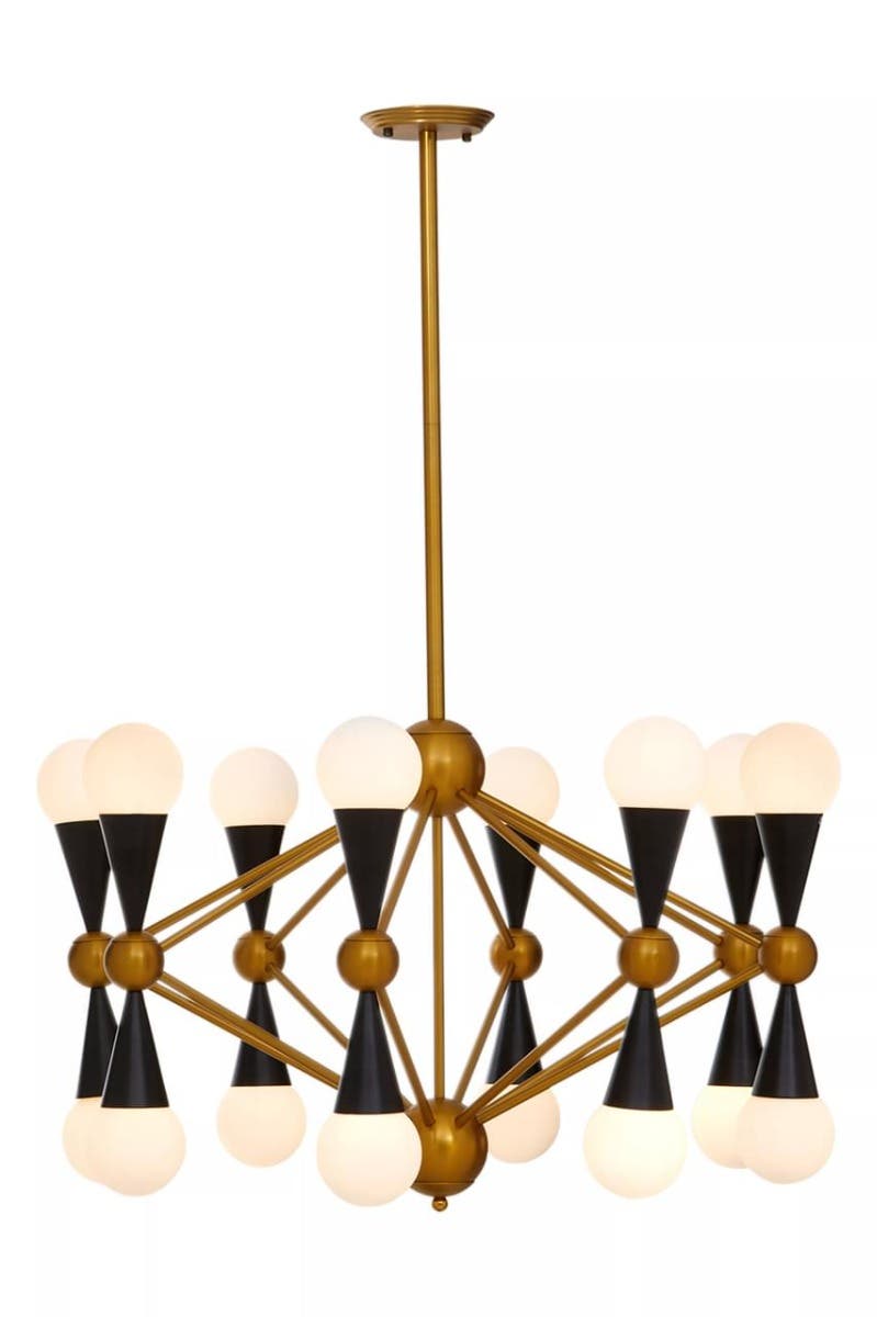 Noosa & Co. Lighting Orko Brass And Black Metal Pendant Light House of Isabella UK