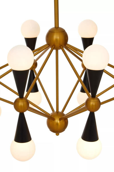 Noosa & Co. Lighting Orko Brass And Black Metal Pendant Light House of Isabella UK