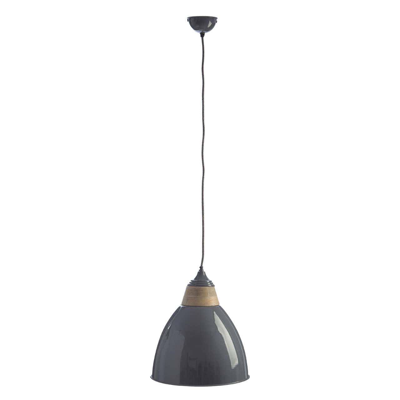 Noosa & Co. Lighting Oslo Large Grey Bell Shaped Pendant Light House of Isabella UK