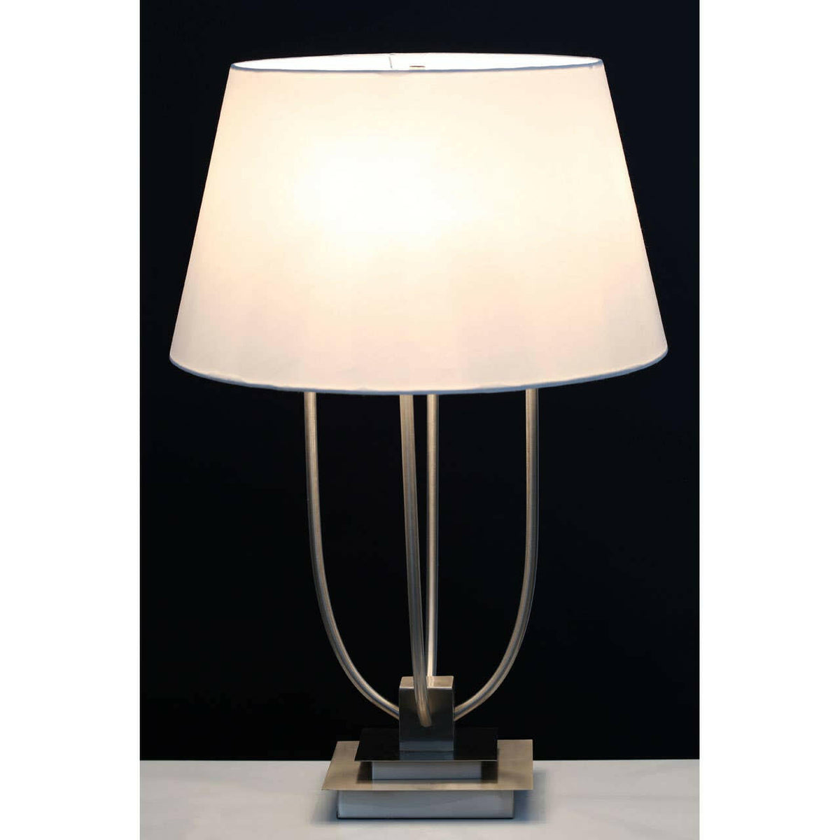 Regents Park Satin Nickel Finish Table Lamp.