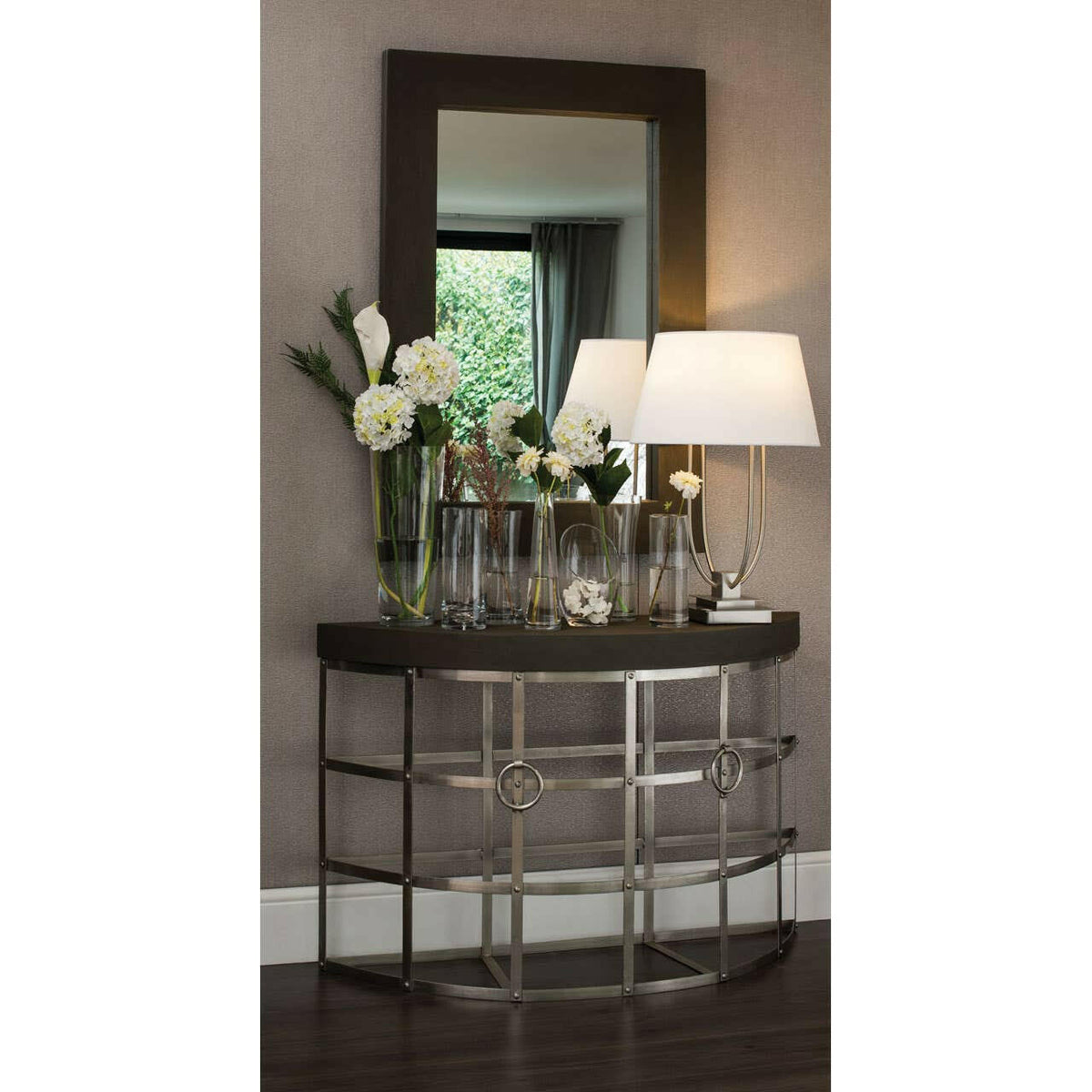 Regents Park Satin Nickel Finish Table Lamp.