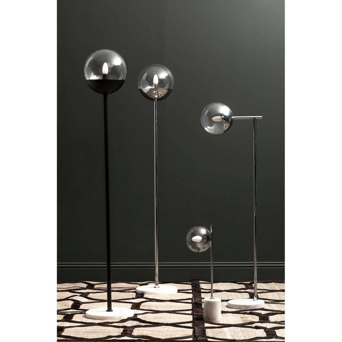 Revive Black Finish Metal Floor Lamp.