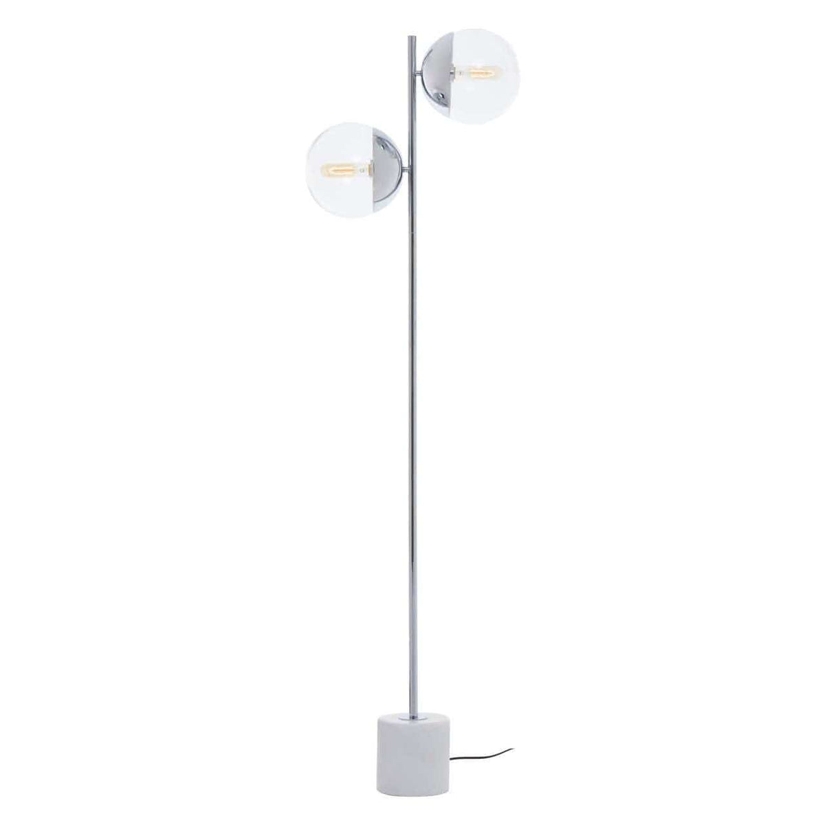 Revive Chrome Finish 2 Light Floor Lamp.
