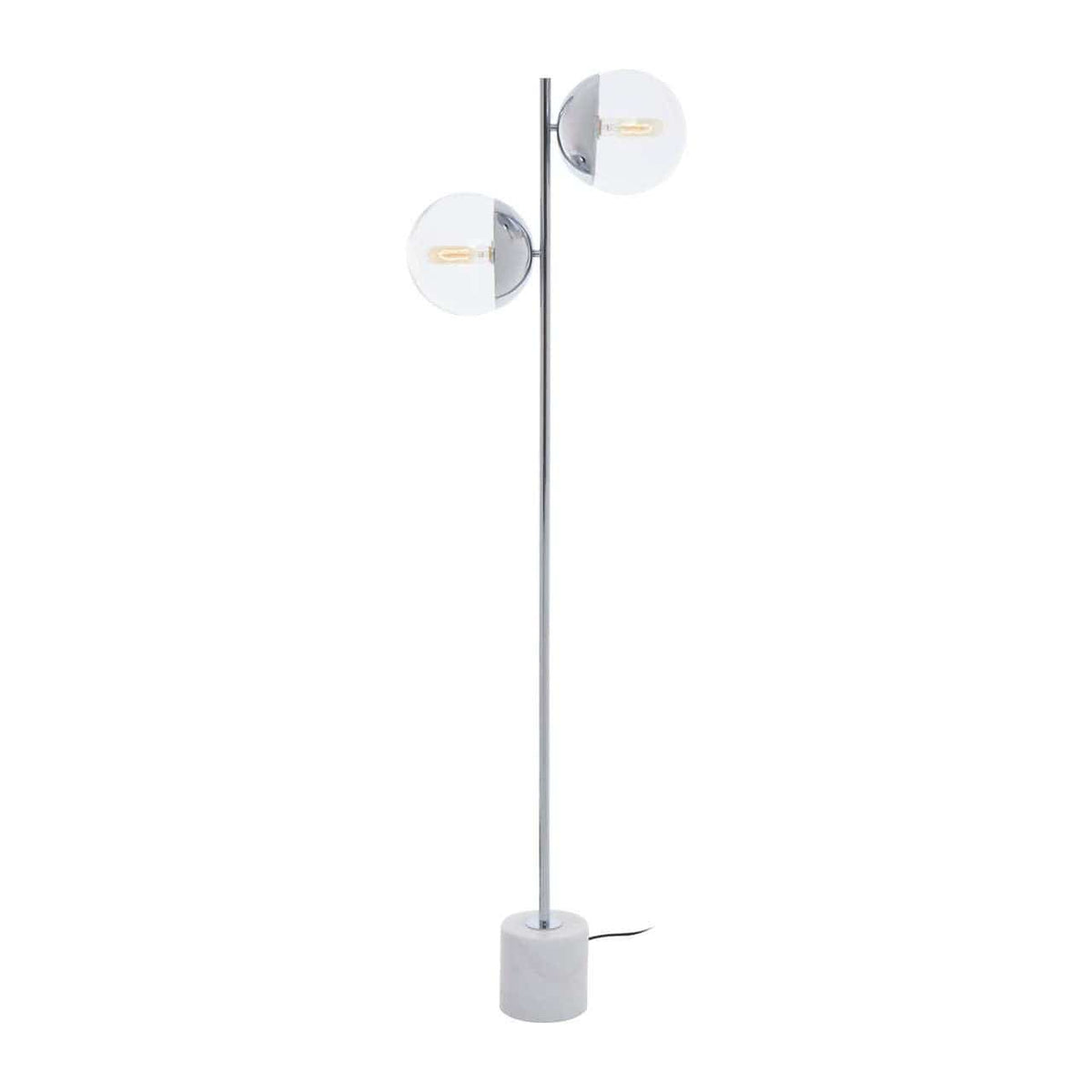 Revive Chrome Finish 2 Light Floor Lamp.