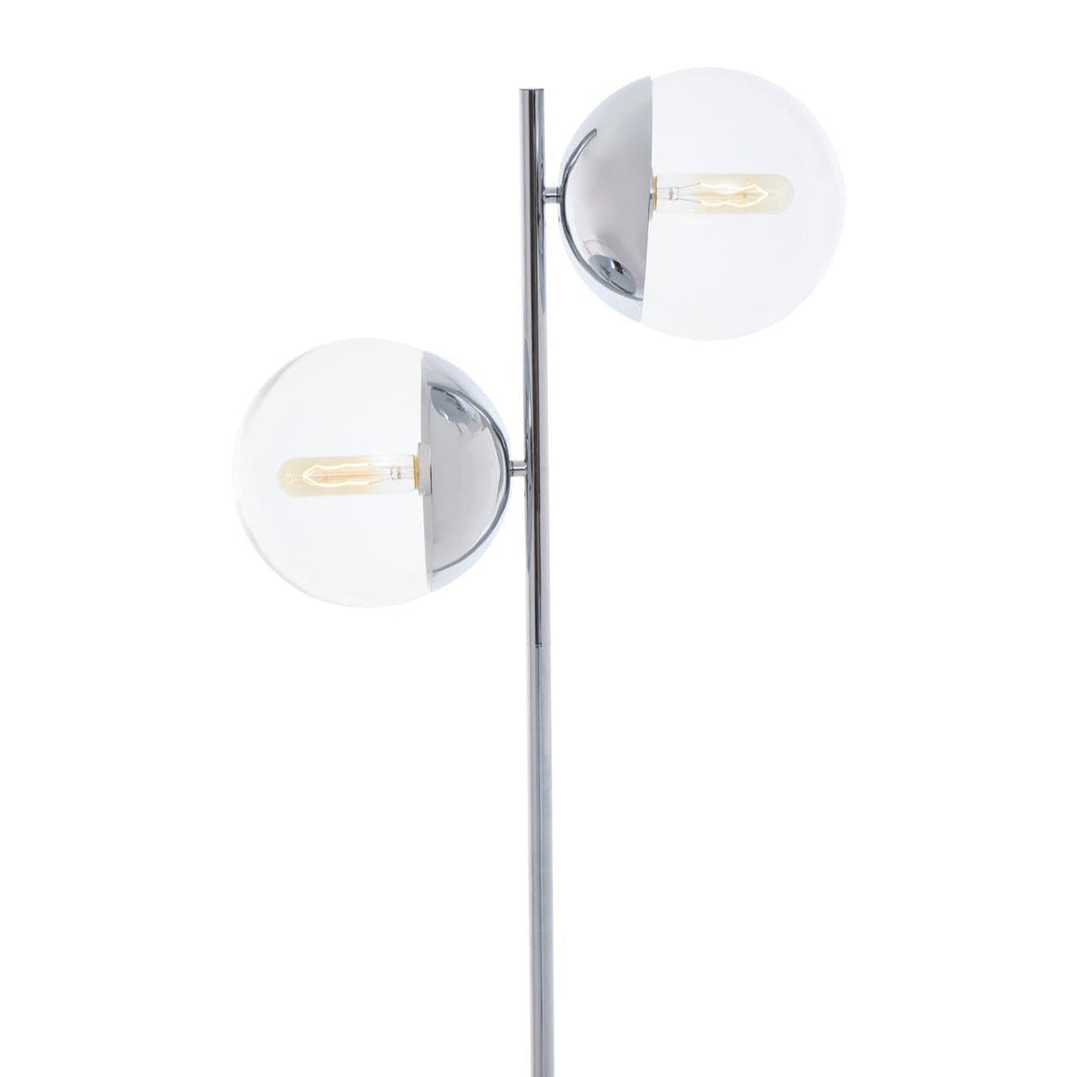 Revive Chrome Finish 2 Light Floor Lamp.