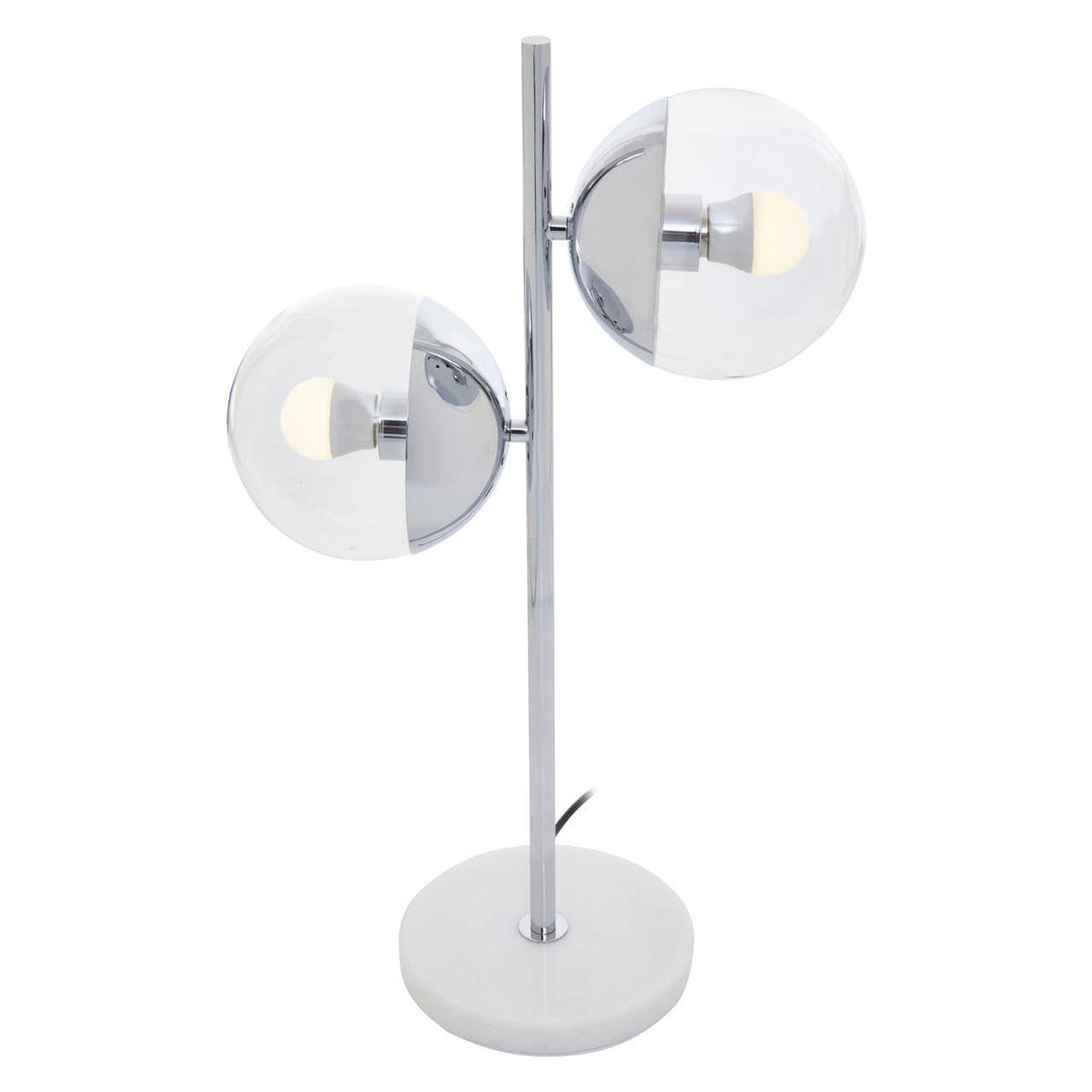 Revive Chrome Finish 2 Light Table Lamp.