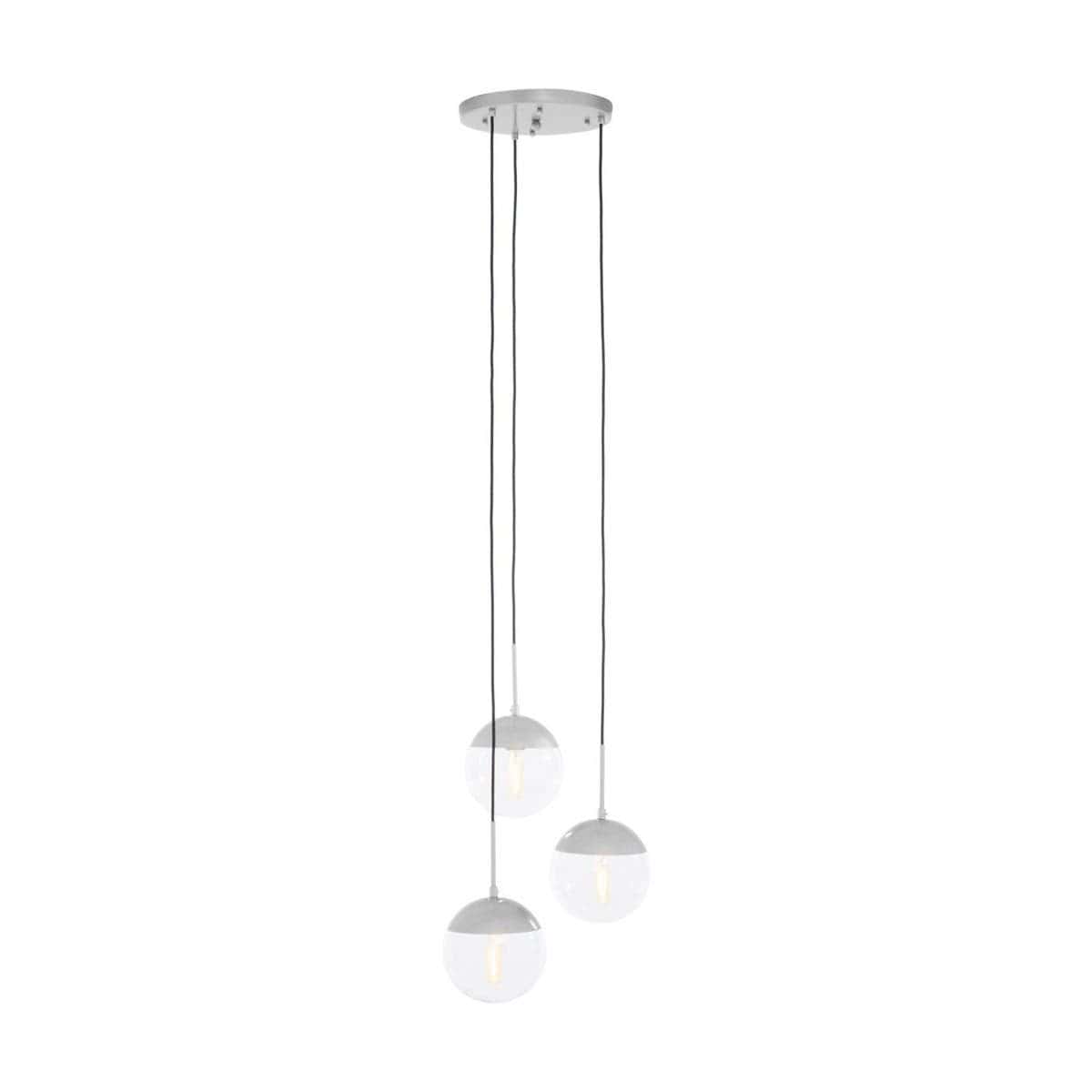 Noosa & Co. Lighting Revive Chrome Finish 3 Pendant Light House of Isabella UK