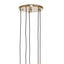 Revive Gold Finish Five Pendant Lights.