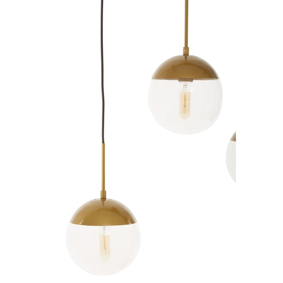 Noosa & Co. Lighting Revive Gold Finish Glass Shades Pendant Light House of Isabella UK