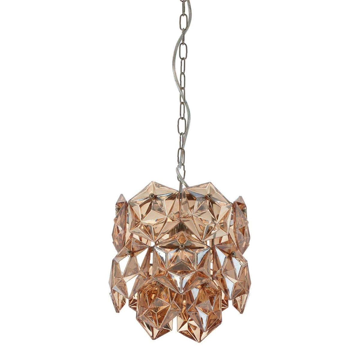 Rydello Small Amber Glass Chandelier.